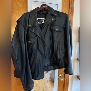 Triumph XL Men’s Genuine Leather Motorcycle Jacket